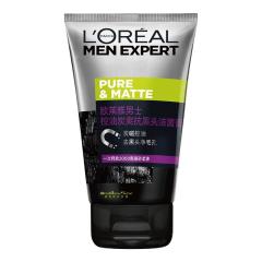 欧莱雅男士控油炭爽抗黑头洁面膏 100ml