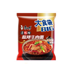 康师傅 大食袋酸辣牛肉面方便面速食快餐 161g/袋