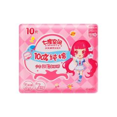 七度空间纯棉超薄245MM日用10P卫生巾 245mm*10...
