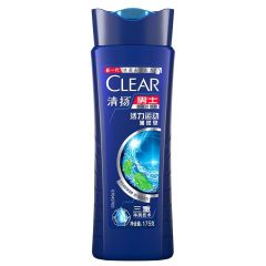 清 扬男士去屑洗发露活力运动薄荷型蓝瓶CM 175ml