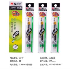 晨光G-5全针管系列中性替芯9019黑0.38 
