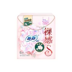 苏菲裸感S贵族棉日用卫生巾250mm 250mm*6p