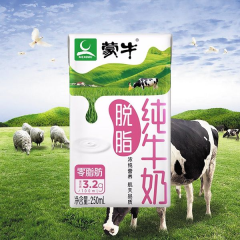 蒙牛脱脂纯牛奶 250ML