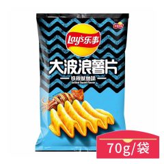 乐事大波浪薯片铁板鱿鱼味 70g 