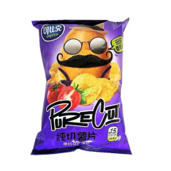 可比克薄脆田园番茄味纯切薯片 58克