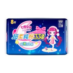 七度空间纯棉超薄338MM特长夜用8P卫生巾 338mm*8...