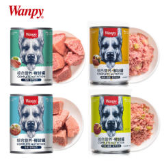 顽皮鲜封罐成犬幼犬牛肉鸡肉湿粮罐头375g/罐*6罐套组